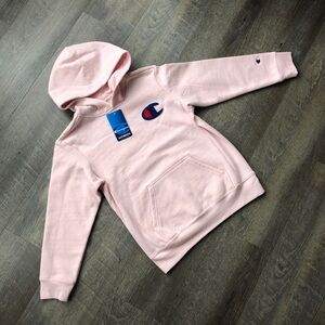 NWT！Champion Hoodie Pink Girls Size S